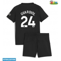 Manchester City Josko Gvardiol #24 Bortedraktsett Barn 2025-26 Kortermet (+ Korte bukser)